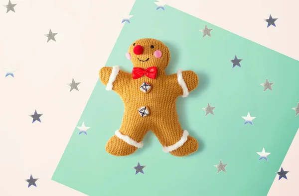 Pan de jengibre de Navidad con pequeñas estrellas —  Fotos de Stock