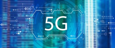 San Francisco şehir merkezi silueti olan 5G ağı