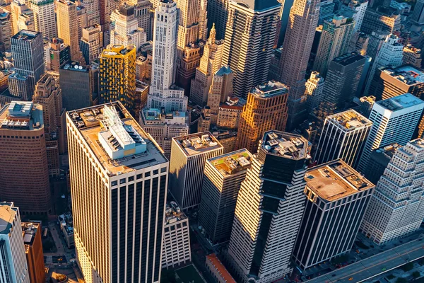 Vista aérea del bajo Manhattan Nueva York — Foto de Stock