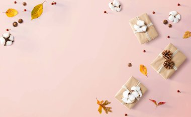 Sonbahar temalı hediye kutuları