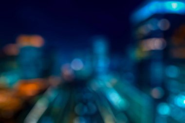 Soyut bulanık gece şehir manzarası Bokeh ışıkları arka planı