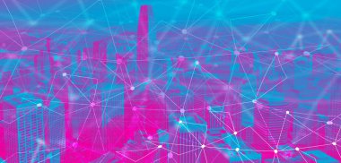 Teknoloji nöral ağ gradyan arkaplanı