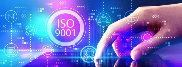 ISO 9001 avec ordinateur tablette — Photo