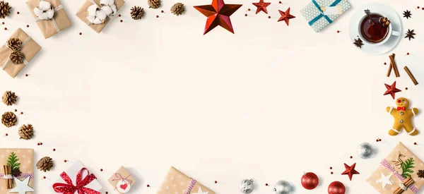 飾りクリスマス ギフト ボックス — ストック写真
