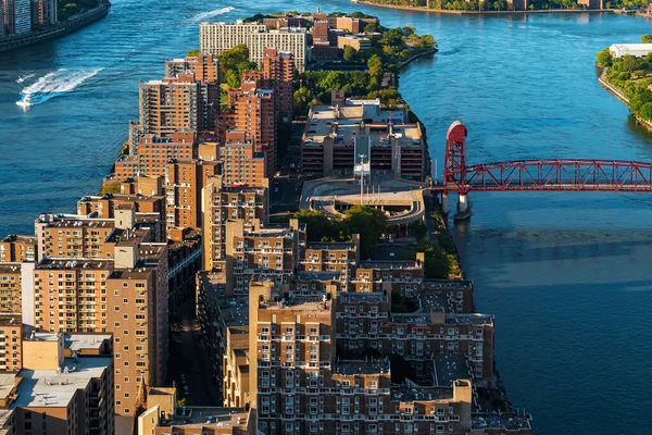 Vista aérea da Ilha Roosevelt em Nova York — Fotografia de Stock