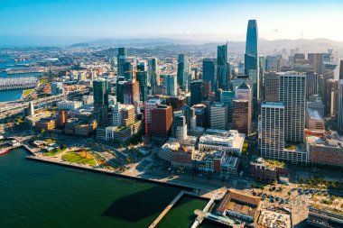 San Francisco şehir merkezi hava manzarası