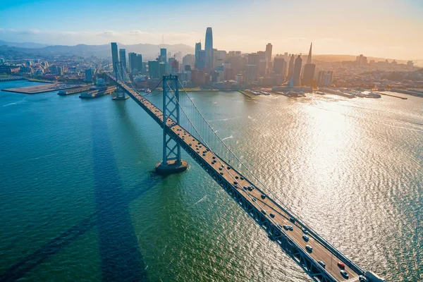 Vista aérea del Puente de la Bahía en San Francisco — Foto de Stock