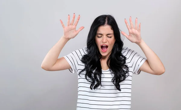 Jonge vrouw gestresst — Stockfoto