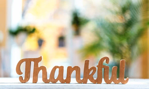Thankful theme in a bright room — Stock Photo, Image