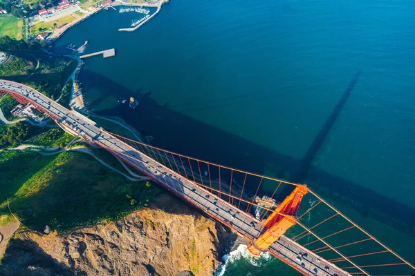 Vista aérea da ponte portão dourado em san francisco — Fotografia de Stock