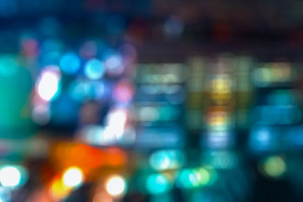 Abstrakt suddig natt stadsbild bokeh ljus bakgrund — Stockfoto