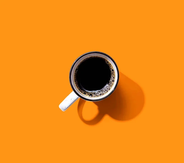 Kaffemugg mönster overhead vy — Stockfoto