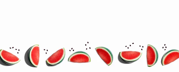 Skivade vattenmeloner arrangerade — Stockfoto