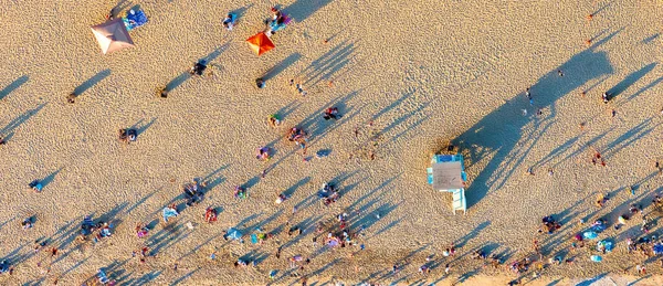 Santa Monica strand van bovenaf — Stockfoto