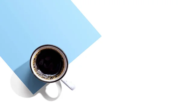 Taza de café patrón vista aérea —  Fotos de Stock