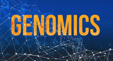 Soyut ağ çizgileri ile Genomik TemasıName