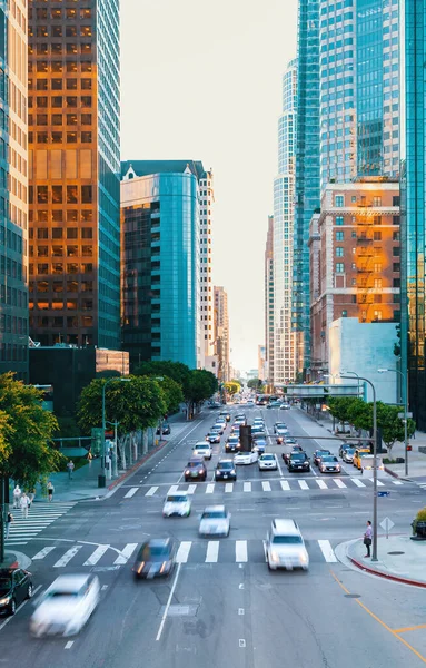 Blick auf den Verkehr in der Innenstadt von Los Angeles — Stockfoto