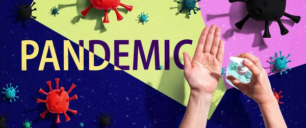 Pandemic theme with person washing their hands — Stock Photo, Image