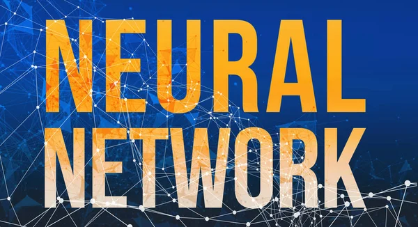 Neurális hálózati téma elvont hálózati vonalakkal — Stock Fotó
