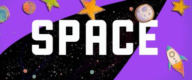 Boşluk arkaplanı olan boşluk teması