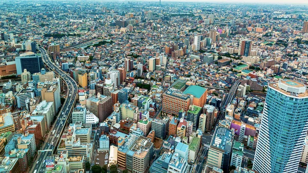 Tóquio vista aérea da paisagem urbana — Fotografia de Stock