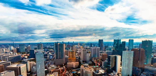 Letecký pohled na Toranomon, Tokijské panorama — Stock fotografie