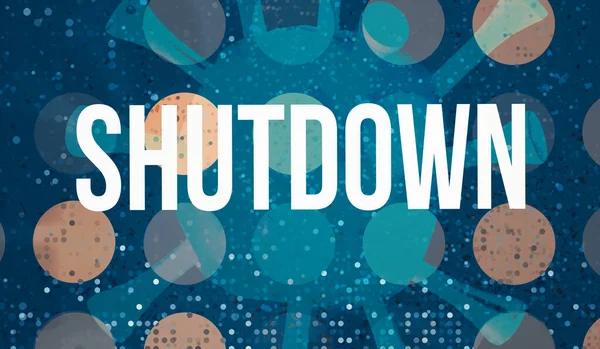 Shutdown-Thema mit abstrakten Punkten Hintergrund — Stockfoto