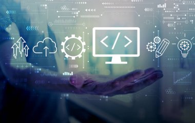 Genç adamla web geliştirme kavramı