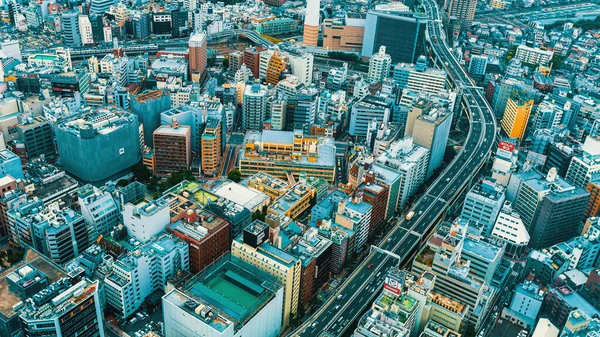 Vista aérea del paisaje urbano de Tokio —  Fotos de Stock