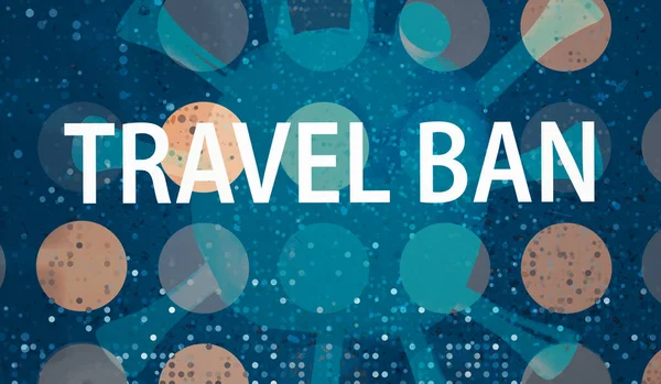 Travel Ban theme with abstract dots background — Stock Photo, Image