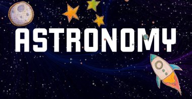 Astronomi teması boşluk arkaplanı ile
