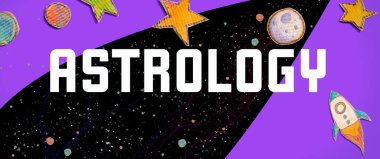 Astroloji teması boşluk arkaplanı ile