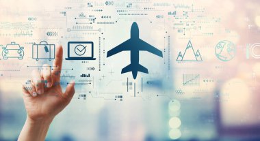 El ile bir düğmeye basarak bilet rezervasyonu kavramı