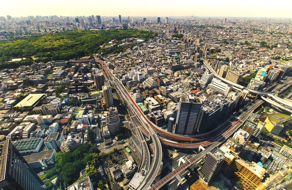 Tóquio vista aérea da paisagem urbana — Fotografia de Stock