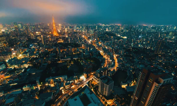 Vista aerea del paesaggio urbano di Tokyo — Foto Stock
