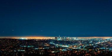 Los Angeles şehir merkezinin hava manzarası