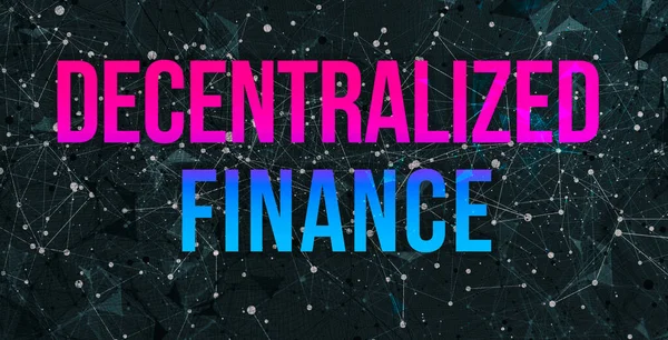 Decentralized Finance theme with abstract network patterns