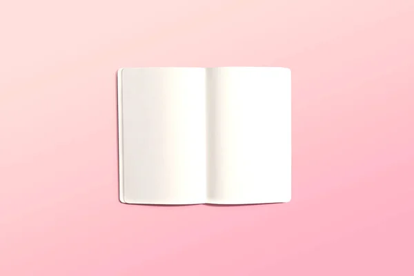 Blank vit anteckningsbok — Stockfoto