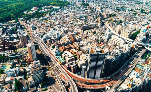 Tokyo şehir manzarası hava manzarası — Stok fotoğraf