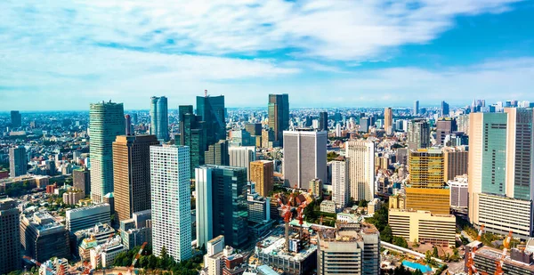 Luchtfoto van de Toranomon, skyline van Tokyo — Stockfoto