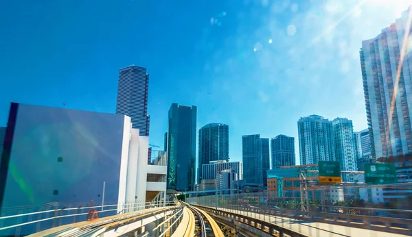 Miami Metro Mover Automated Train POV — Stock fotografie