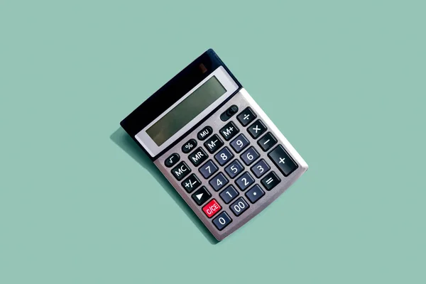 Calculator with shadow overhead view — Stock Photo, Image