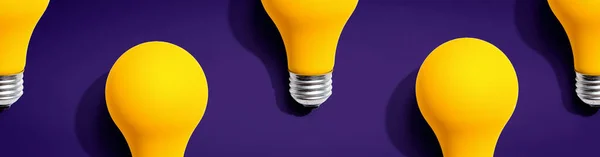 Sárga villanykörte mintázat árnyékkal — Stock Fotó