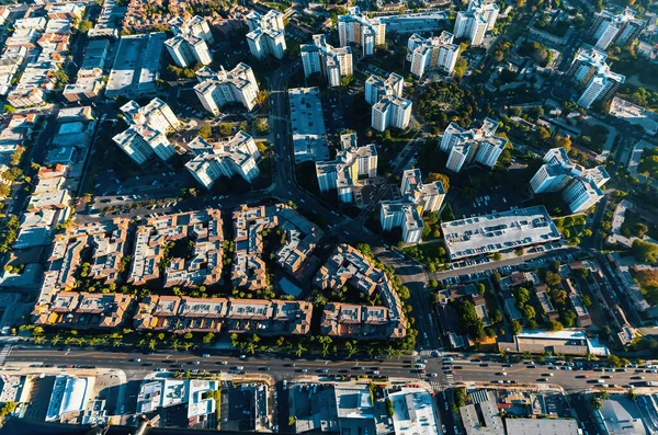 Vista aérea de edifícios perto de Westwood, Los Angeles — Fotografia de Stock