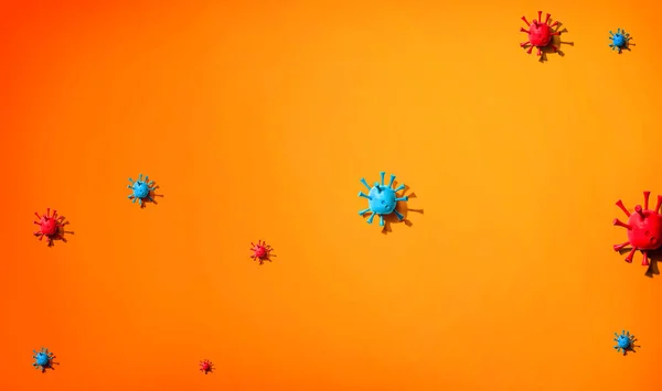Концепция вирусной эпидемии гриппа — стоковое фото