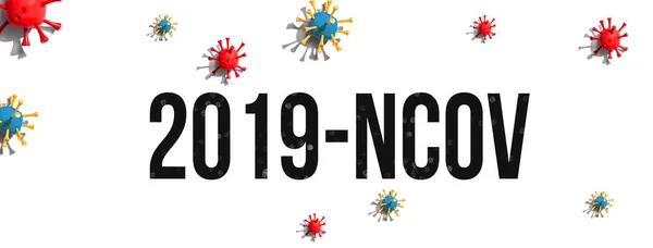 2019-NCOV θέμα με αντικείμενα του ιού σκάφος — Φωτογραφία Αρχείου