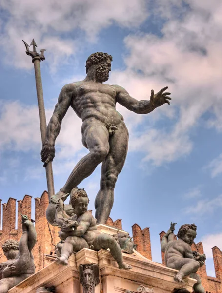 Antigua Estatua Neptuno Dios Del Agua Mar Mitología Romana Religión — Foto de Stock