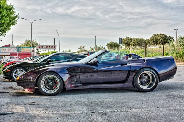 Cervia Talya Mayıs Bir Roadster Spor Araba Chevrolet Corvette Mitingde — Stok fotoğraf