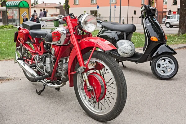 Imola Italia Aprile Vecchia Moto Italiana Moto Guzzi Falcone Raduno — Foto Stock