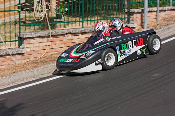 Uma Caixa Sabão Bob Car Racing Velocidade Campeonato Europeu Para — Fotografia de Stock